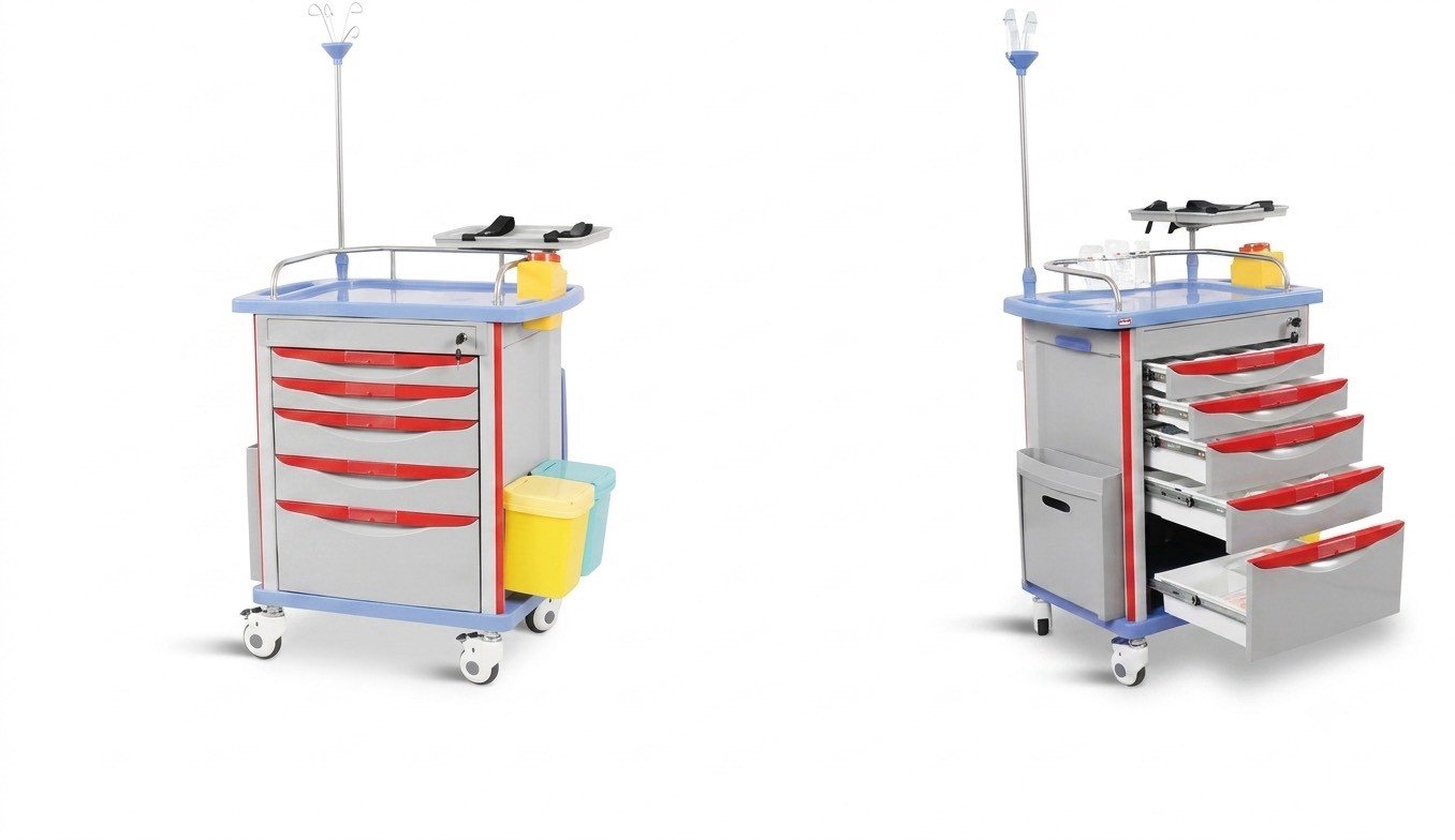 รถเข็นพยาบาลฉุกเฉิน EMERGENCY CART