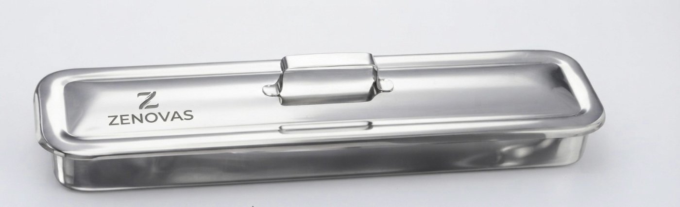 กล่องเครื่องมือแพทย์พร้อมฝา 17"x4"  พร้อมฝา