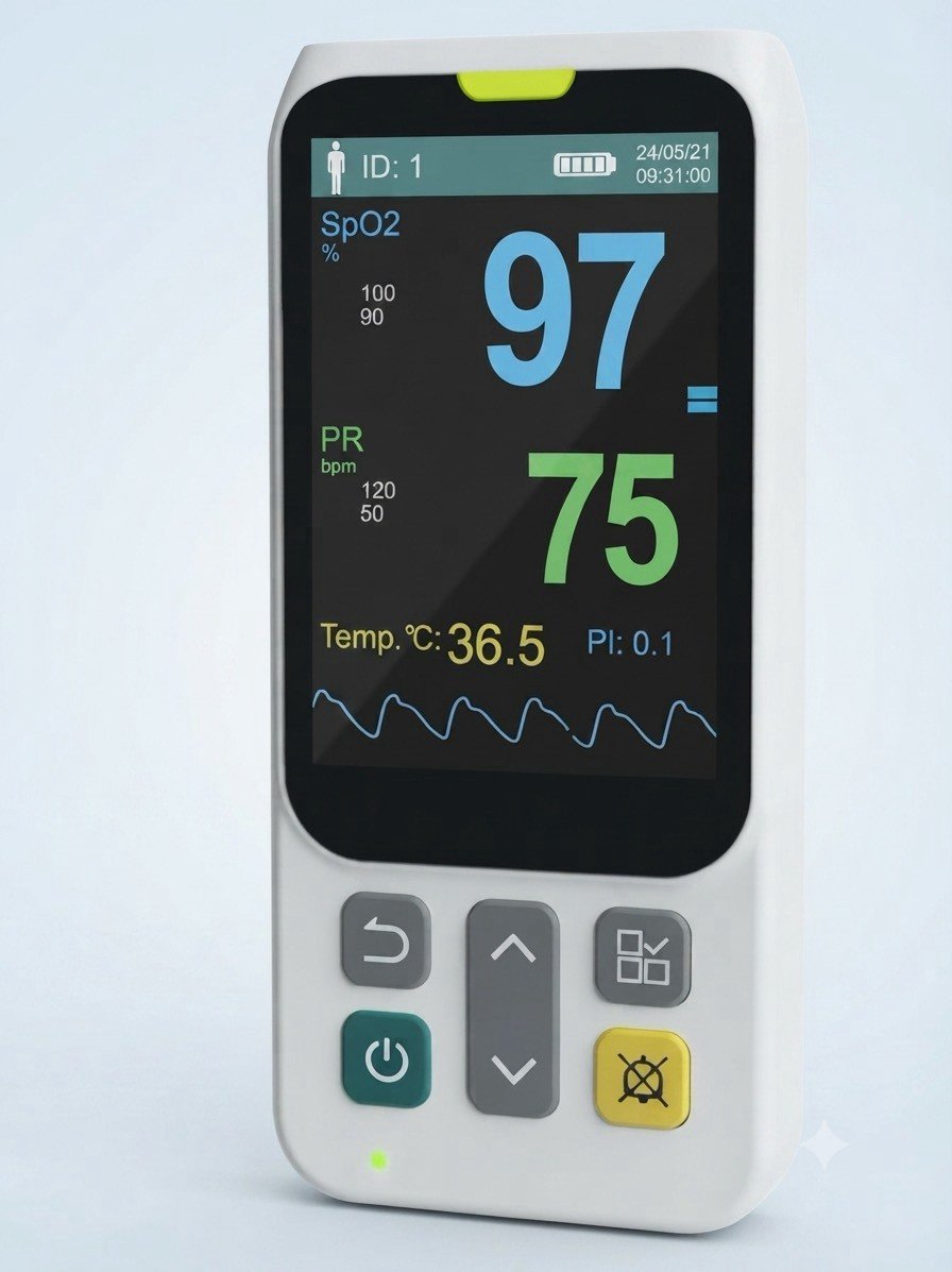 เครื่องวัดออกซิเจนปลายนิ้ว (Handheld Pulse Oximeter) 