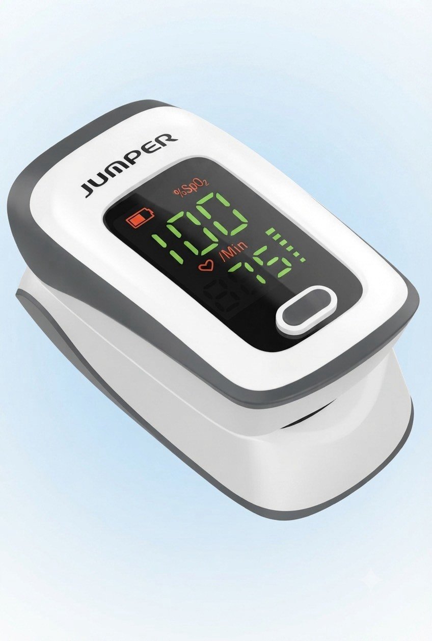 Jumper เครื่องตรวจวัดออซิเจนในเลือด ดิจิตอล LED รุ่นสินค้า : JPD-500E