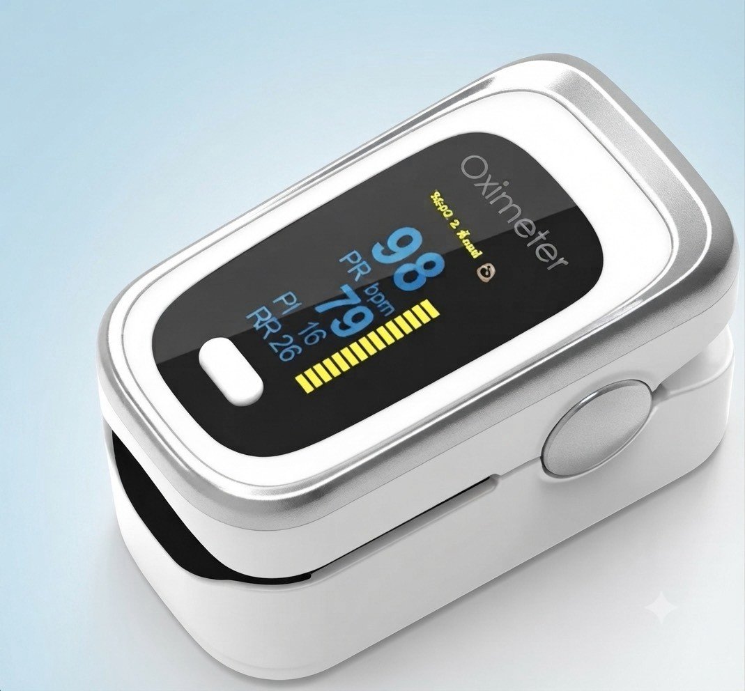 Oximeter เครื่องวัดออกซิเจนปลายนิ้ว รุ่นอัปเกรด วัดอัตราการหายใจ